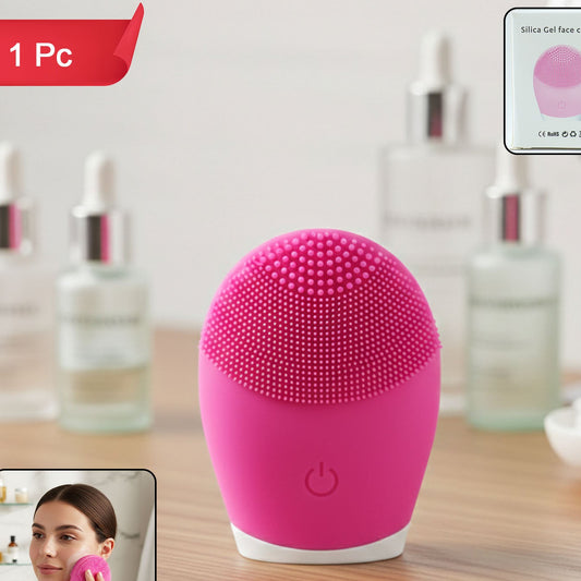 Silicone Electric Facial Cleansing Brush (1 Pc) - Deep Clean & Gentle Exfoliation - Happy Price - Image 1