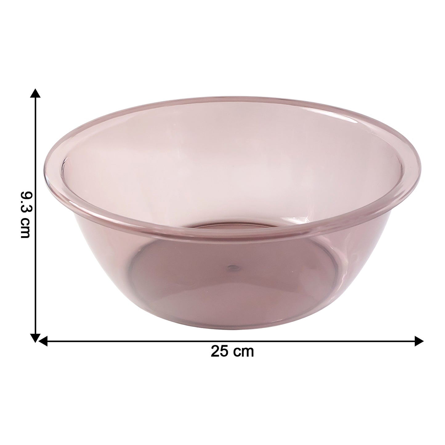 Clear Round Kitchen Bowl for Mixing & Serving - 25 cm, 1 Piece - Happy Price - Image 5