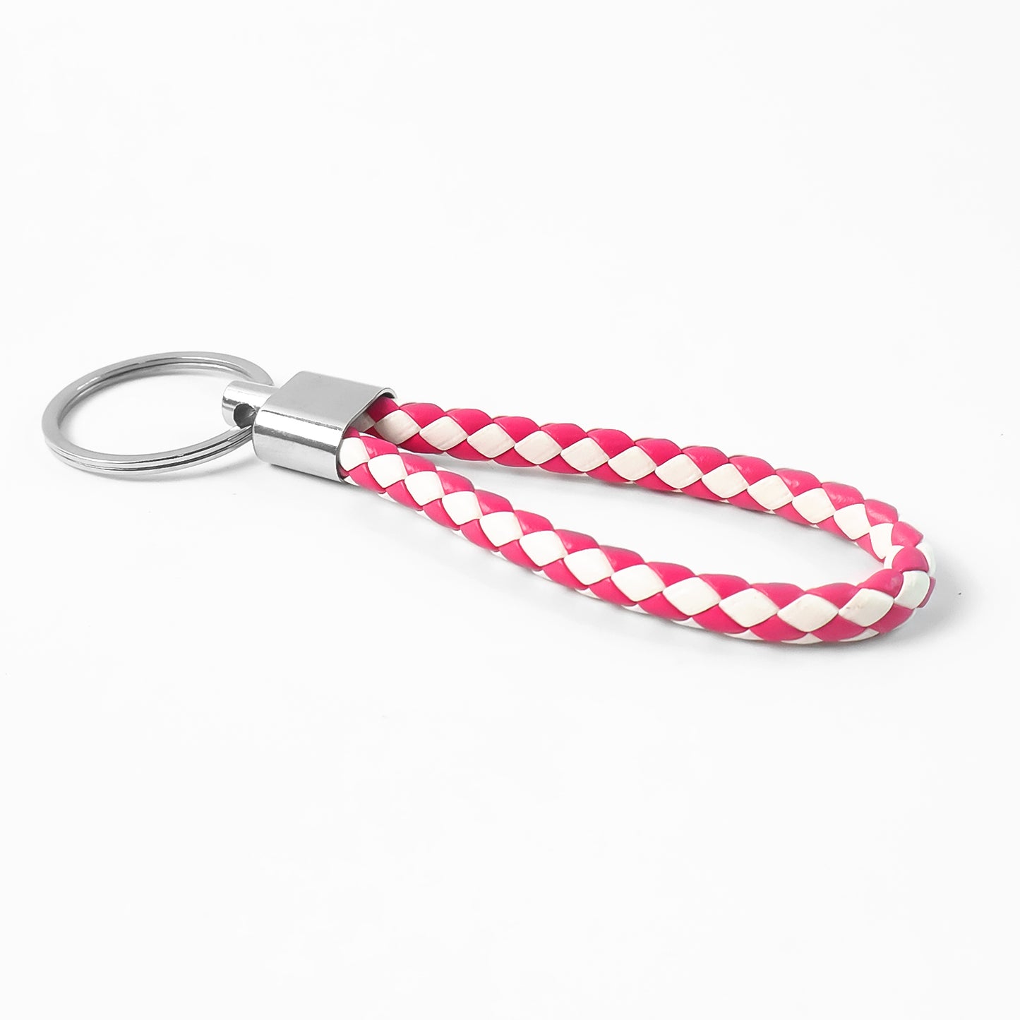 Braided Leather-Style Keychain with Metal Ring - 1 Pc - Happy Price - Image 5