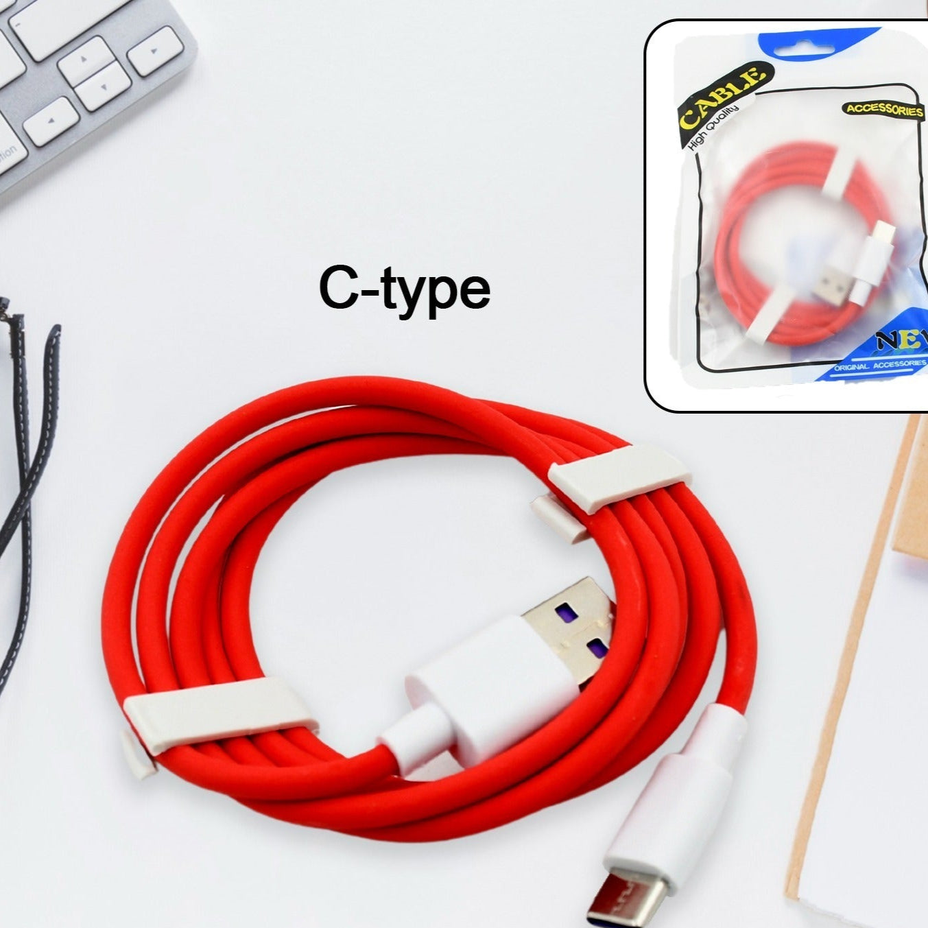 Unique Type C Dash Charging Usb Data Cable  Fast Charging Cable  Data Transfer Cable For All C Type Mobile Use - Happy Price - Image 1